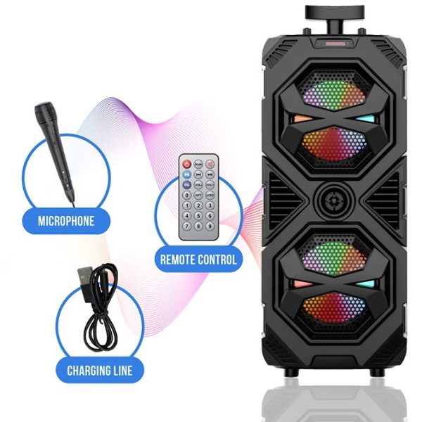 ZQS-8212 Bluetooth! FM! AUX! MicroSD! USB! Super bass Speaker - Image 4