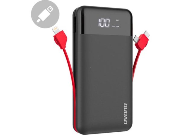 Dudao K1APro Power Bank 20000mAh with built-in cables white (K1Pro-white) - Image 4