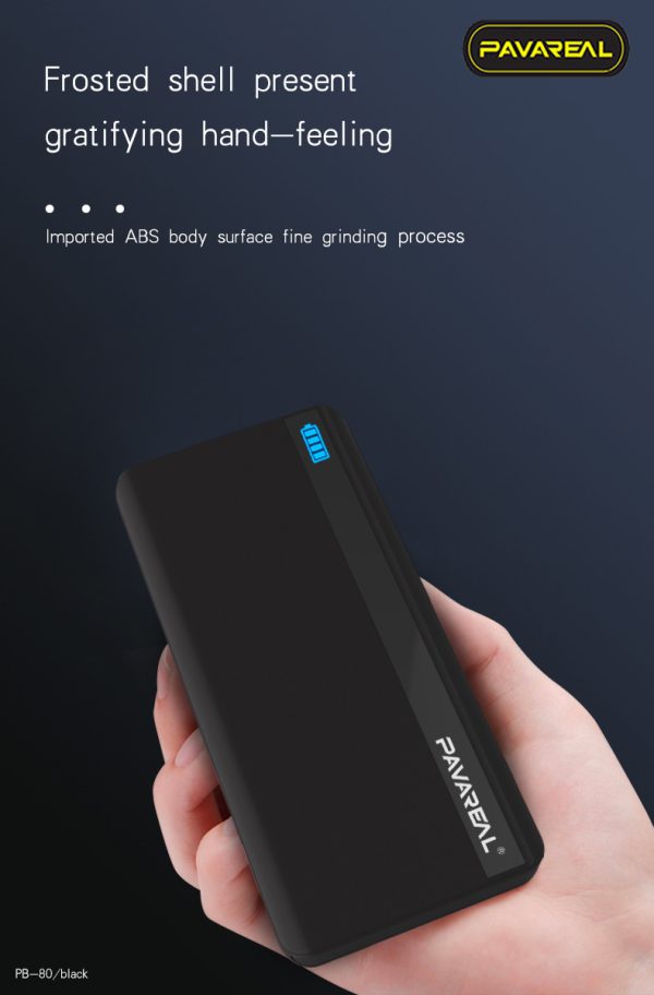 Pavareal PB-80 Dual USB Port PowerBank Fast Charging 10000mAh - Image 8