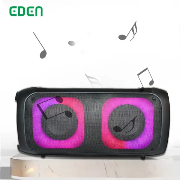 NEW Dual 6.5 Inch Rechargeable GRADIANT Wireless Blue tooth Shoulder Strap Horizontal Portable Speaker With LED Light ED-611 - Image 5